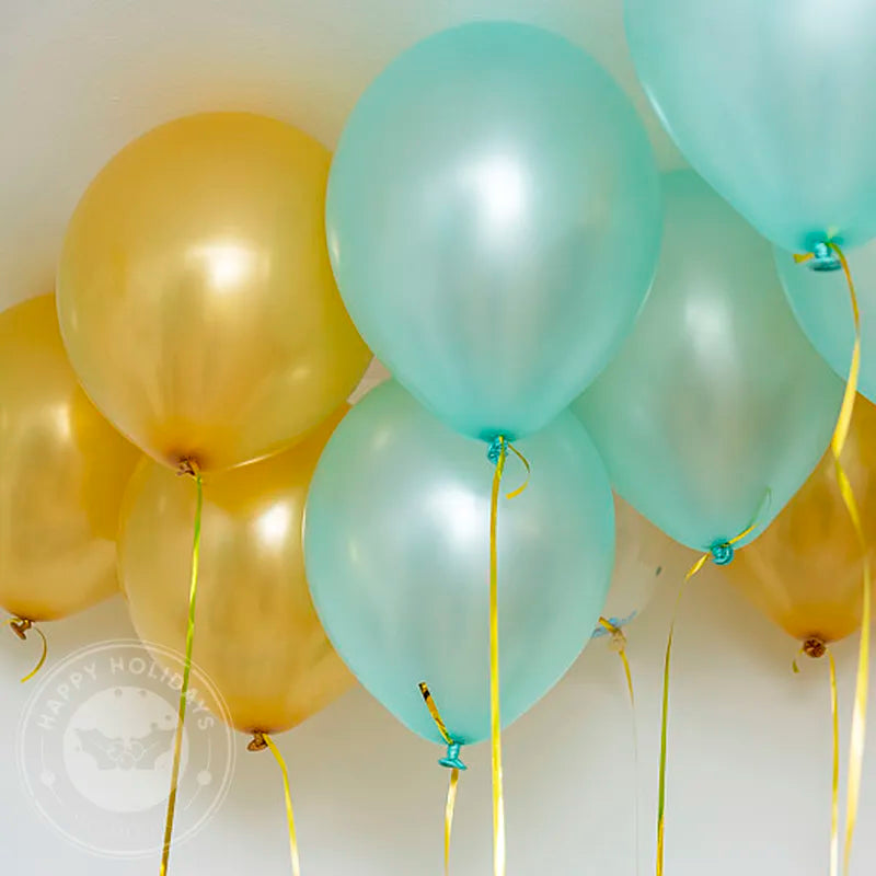 20pcs/Set Gold White Balloons Party Theme Latex Baloon Garland Decoration Christmas Ballon Suit Boy's Birthday Wedding Decor Toy