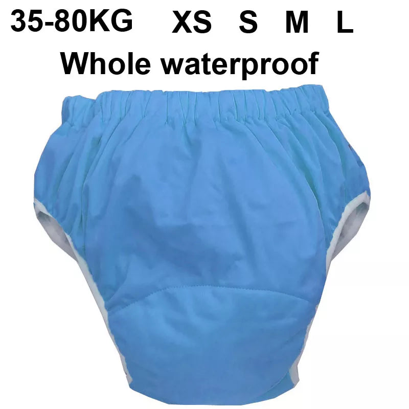 4 color choice waterproof Older children Adult cloth diaper cover Nappy nappies adult diaper pants XS S M L
