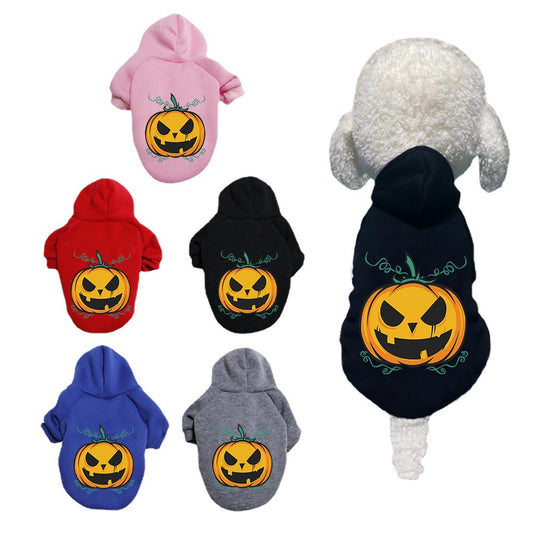 Halloween Pumpkin Dog Pattern Sweater Clothes