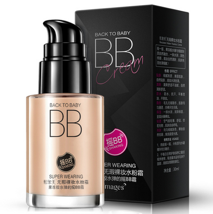 Clear and sleek hydrating cream nude makeup BB cream