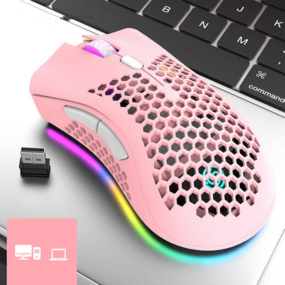 Wireless mouse game luminous RGB electric charging mouse