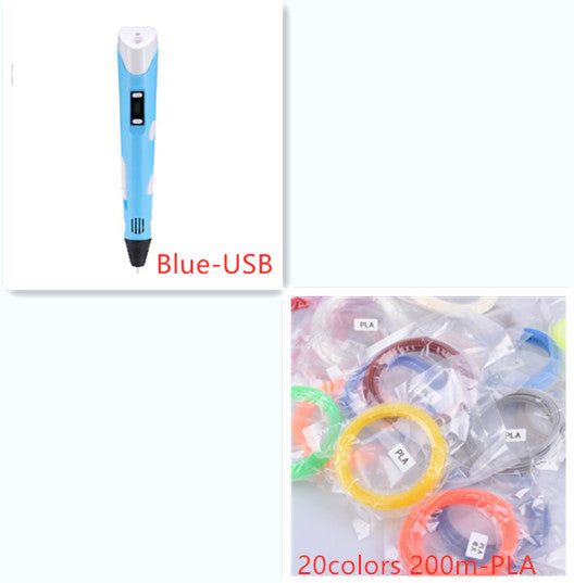 3D print pen 3D pen, graffiti 3D stereoscopic paintbrush children puzzle painting toys