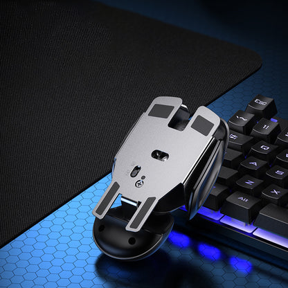 Wireless Gaming Mouse Aluminum Alloy Mute Mouse Rechargeable 1600DPI for Computer Gamer Slience Mouses Optical Mause Accessories