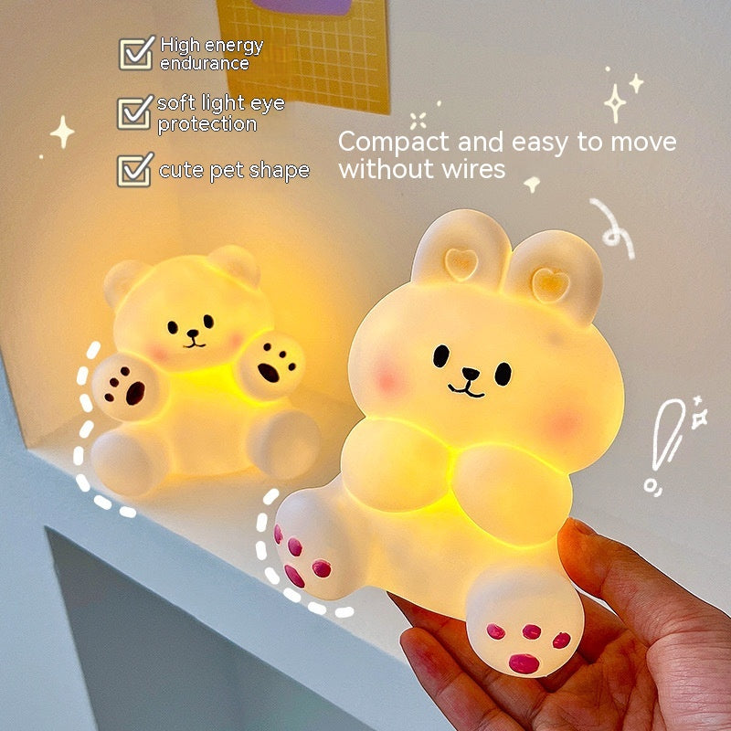 Girly Heart Bedroom Small Night Lamp Cartoon Shape Bedside Lamp