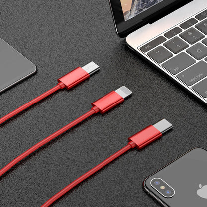 Data Cable One For Three Telescopic Data Cable Mobile Phone Charging Cable