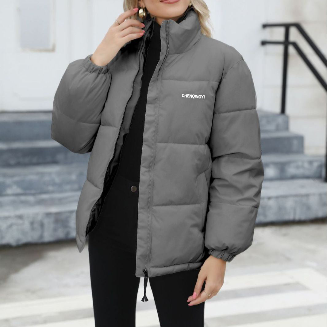 Winter Coat Women Casual Windproof Down Cotton Coat Warm Thickened Jacket Solid Outwear All-match Loose Tops Clothing