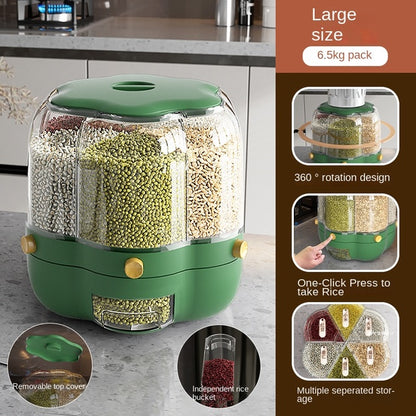 Rotatable Storage Jar Sealed Transparent Storage Box