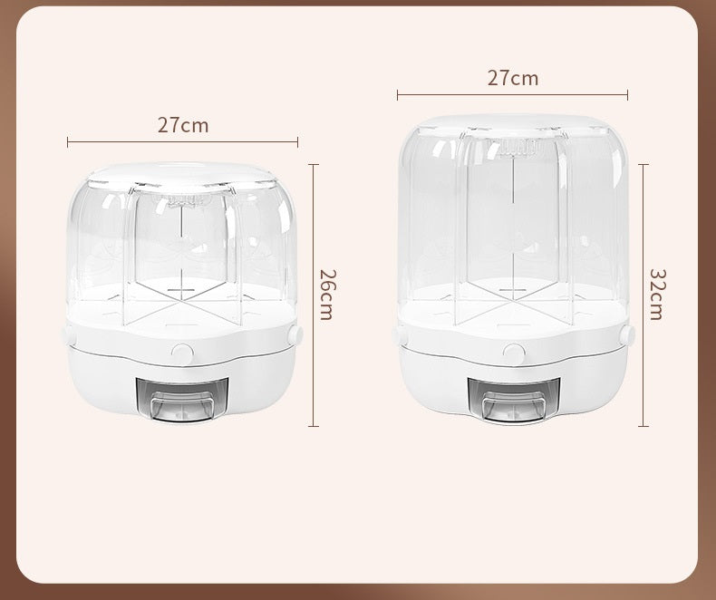 Rotatable Storage Jar Sealed Transparent Storage Box