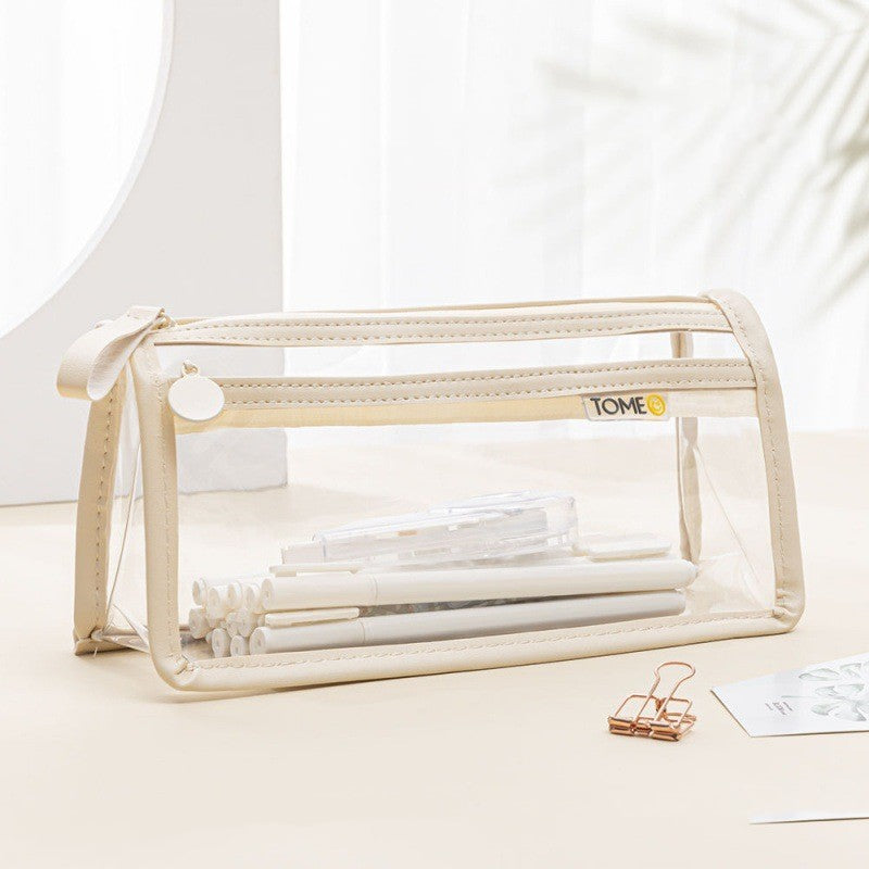 Transparent Double-layer Pencil Case Exam Special Large Capacity