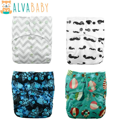 U PICK 2022 1pc Alvababy Baby Cloth Nappy AI2 Double Gusset Cloth Diapers Baby with Insert