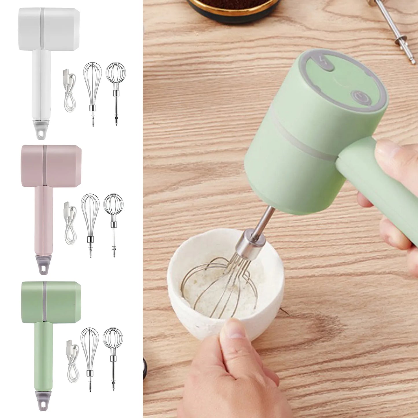 Electric Hand Mixer Lightweight High Power Kitchen Egg Beater Foamer Cake Mixer