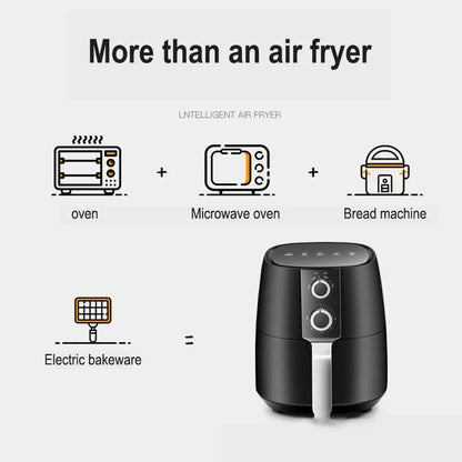 HA-Life Household Air Fryer 5L Large Capacity Intelligent Smokeless Electric Fryer Kitchen Oil-free Energy-saving French Fries