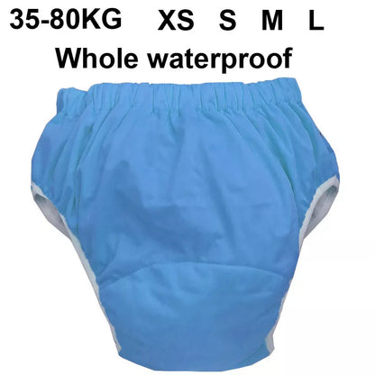 4 color choice  waterproof Older children  Adult cloth diaper cover Nappy nappies adult diaper  pants  XS S M L