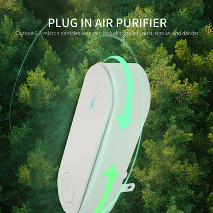 Plug In Air Purifier Portable Deodorizer Mini Odor Eliminator Freshener Quiet Bedroom Air Cleaner for Home Car Office