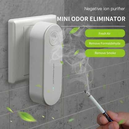 Plug In Air Purifier Portable Deodorizer Mini Odor Eliminator Freshener Quiet Bedroom Air Cleaner for Home Car Office