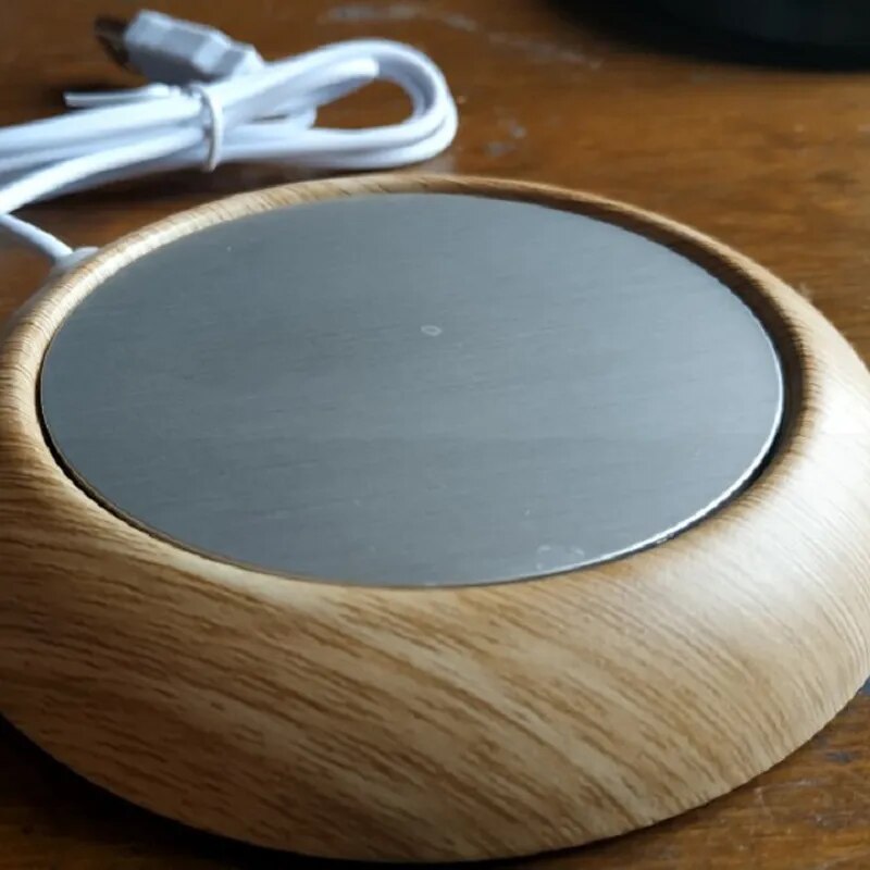 5V USB Wood Grain Cup Warmer