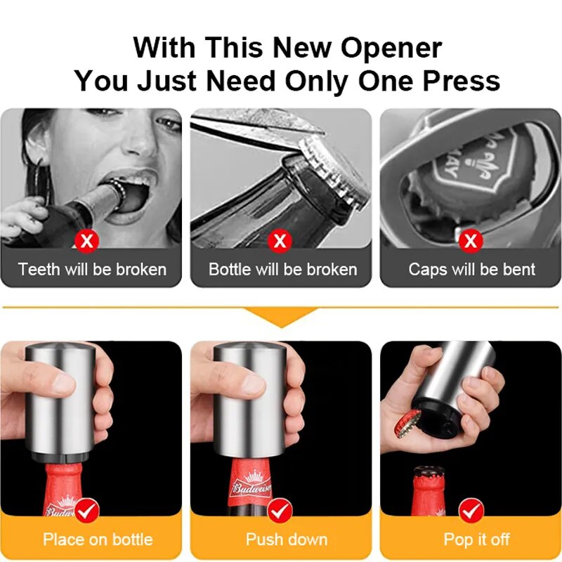 Automatic Beer Bottle Opener Magnet Beer Opener