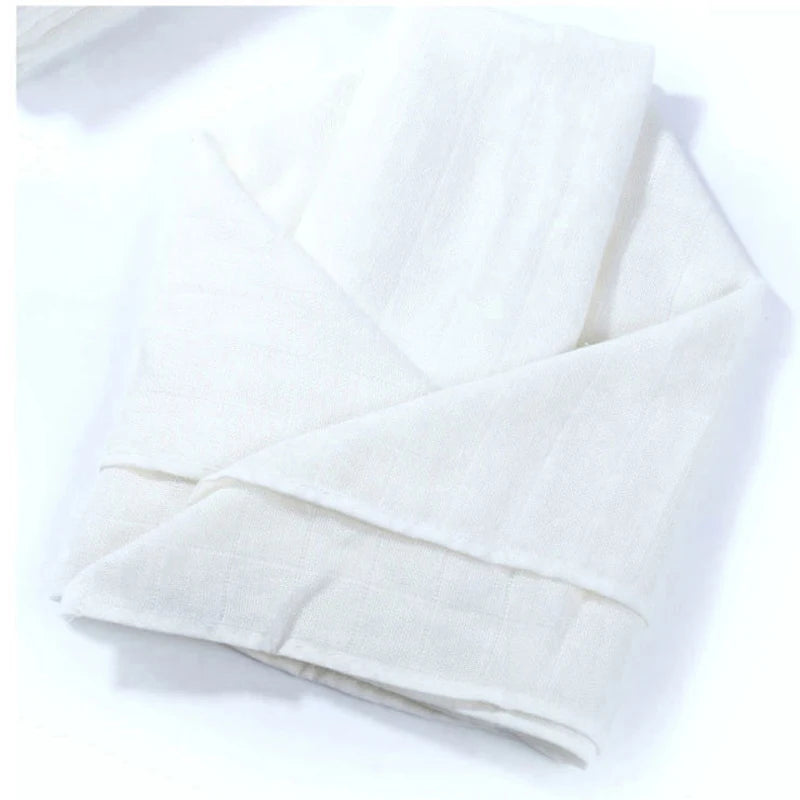 Free Shipping 4pcs/lot white color Super absorbent bamboo gauze muslin prefold cloth diaper,  Breathable Bamboo Muslin Diaper