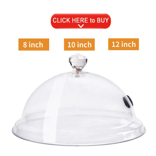 YUMYTH Home Dome Cover For Smoking Gun 8/ 10/ 12 Inches Plastic Smoking Infuser Cloche Lid Dome Smoke Food Cocktail Drinks T270