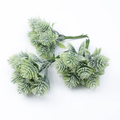 6pcs Plastic Floristics Artificial Plants Wedding Decorative Flowers Needlework Brooch Vases for Home Decor Christmas Garland