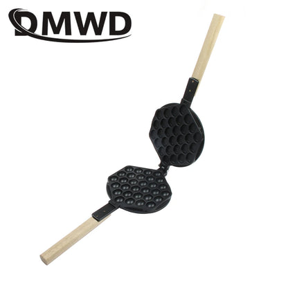 DMWD Commercial Hongkong Eggs Bubble Waffle Machine Mould Eggettes Roller Baking Pan Iron Eggettes Mold Muffin Non-stick Plate