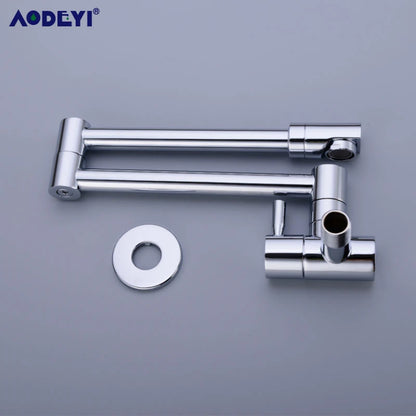 Brass Wall Mounted Kitchen Faucets Pot Filler Taps Swivel Folding Retractable Rotary Stretch Basin Faucet Sink Tap