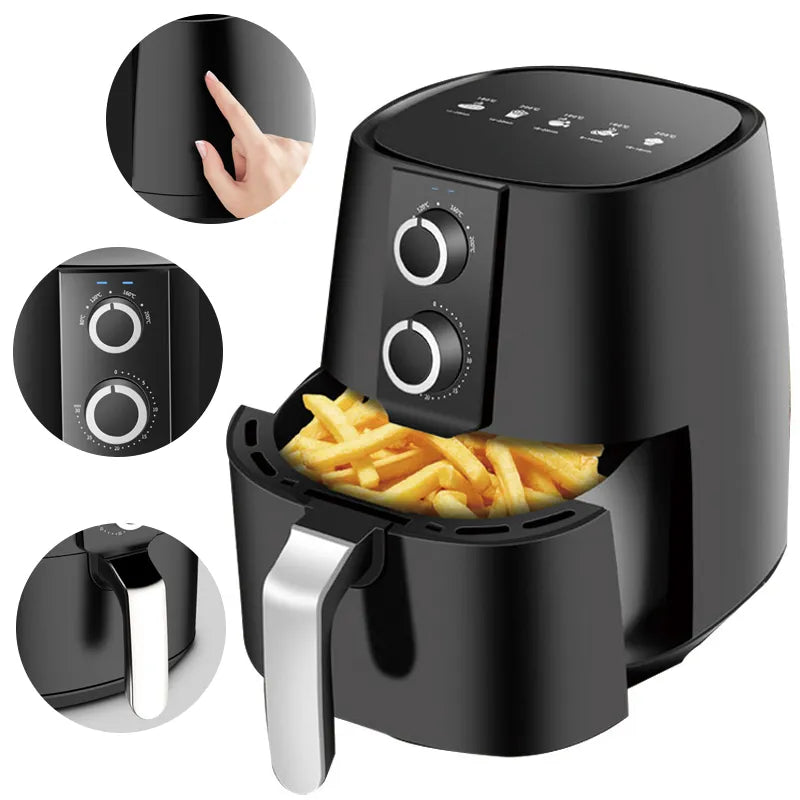 HA-Life Household Air Fryer 5L Large Capacity Intelligent Smokeless Electric Fryer Kitchen Oil-free Energy-saving French Fries