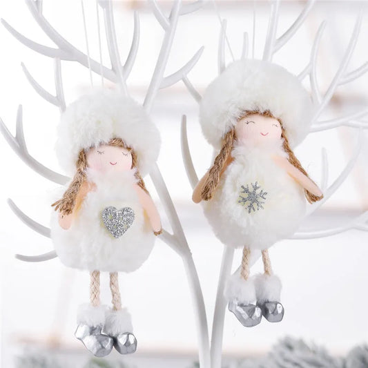 2022 Xmas Cute Angel Dolls Merry Christmas Tree Decorations for Home Navidad Ornaments Noel Natal Decor 2023 New Year Kid Gifts