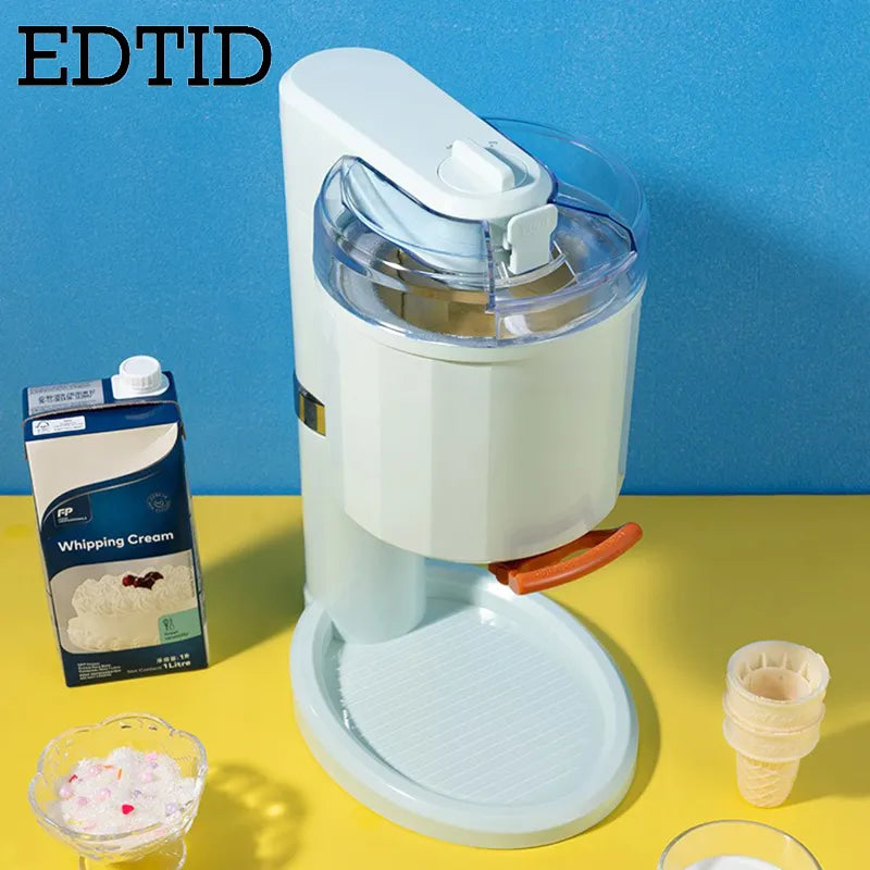 DIY Household Ice Cream Maker Electric Slush Icecream Sundae Making Machine Automatic Fruit-flavored Ice-cream Cone Smoothie EU