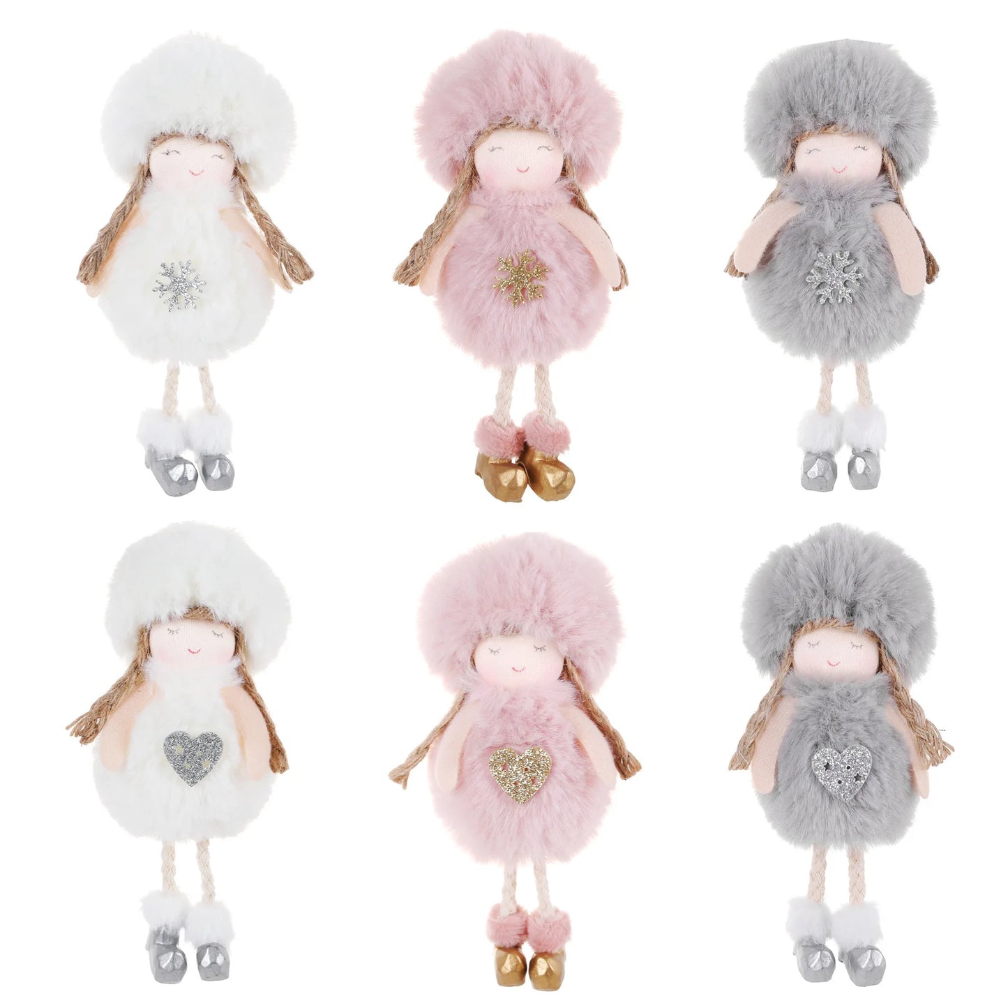 2022 Xmas Cute Angel Dolls Merry Christmas Tree Decorations for Home Navidad Ornaments Noel Natal Decor 2023 New Year Kid Gifts