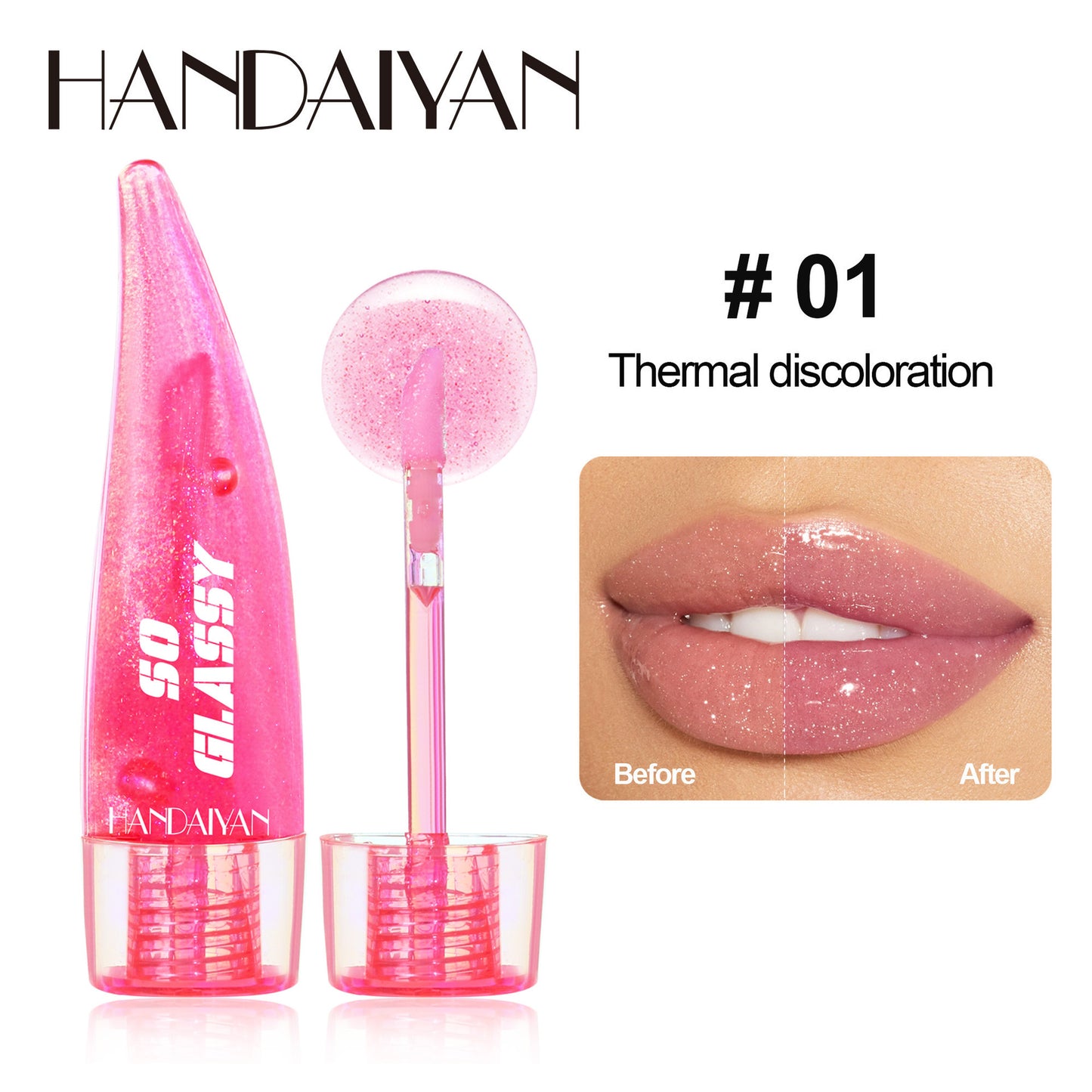 Color-changing Lip Gloss Pearlescent Mirror Glass Transparent