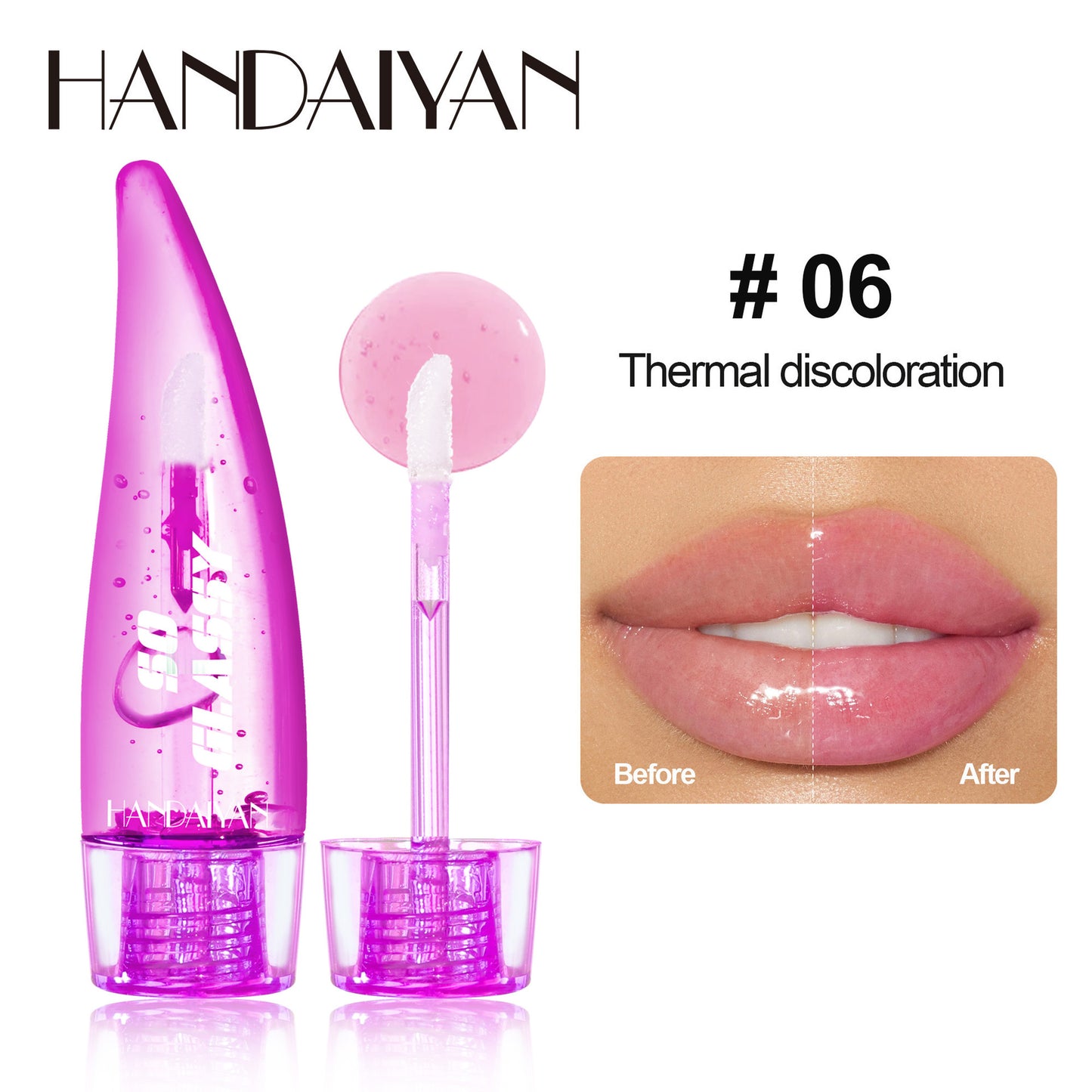 Color-changing Lip Gloss Pearlescent Mirror Glass Transparent