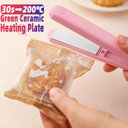 Mini Plastic Bag Sealer Machine Storage Bag Clip Vacuum