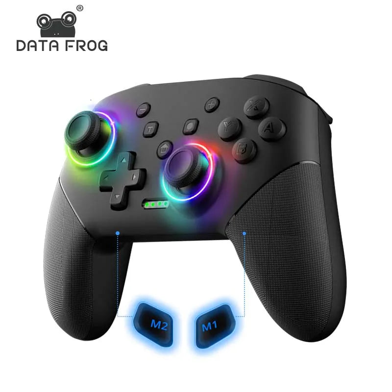 DATA FROG Wireless Controller For Nintendo Switch OLED/Lite Console Pro Gamepad with 1000Mah Battery Programmable Turbo Function