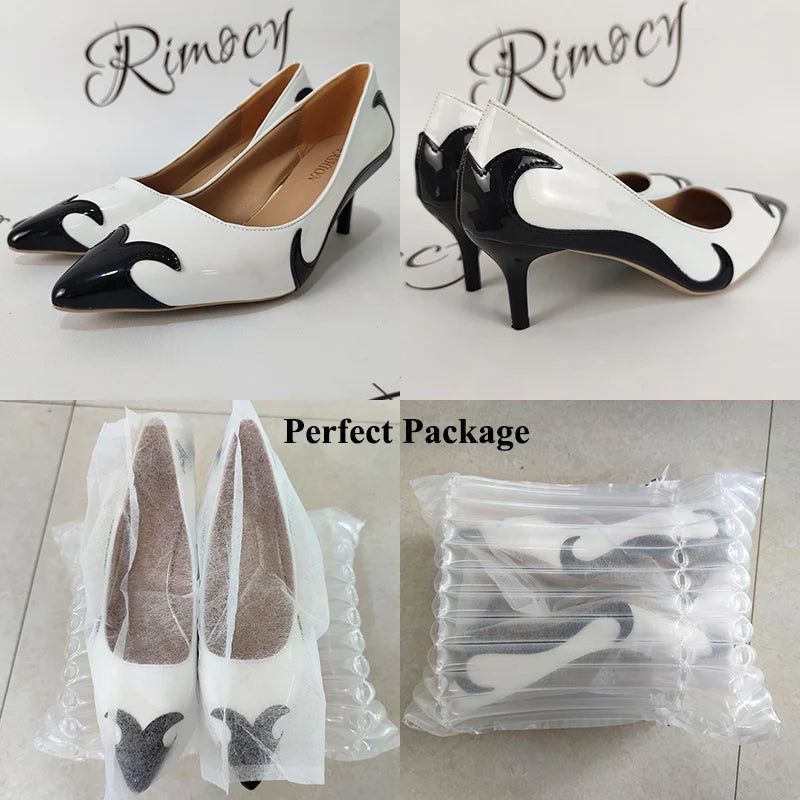 Rimocy Women's Pumps 2023 Spring Autumn Fashion Mix Color High Heels Pumps Women Sexy Pointed Toe Stiletto Heeled Party Shoes