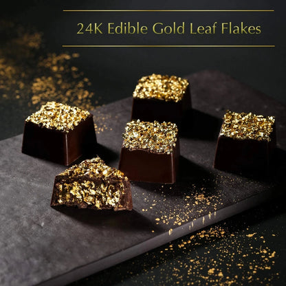 2/3g Best Food Grade Genuine 24K Gold Leaf Schabin Flakes Cake Decoration For DIY Chocolates Wedding Birthday Party Baking Tools