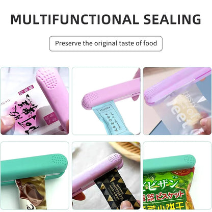 Mini Plastic Bag Sealer Machine Storage Bag Clip Vacuum