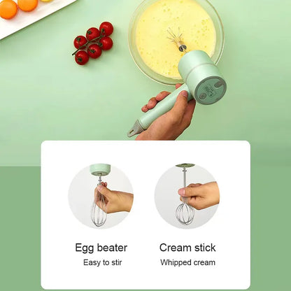 USB 2 in 1 Electric milk frother, Garlic Chopper, egg beater