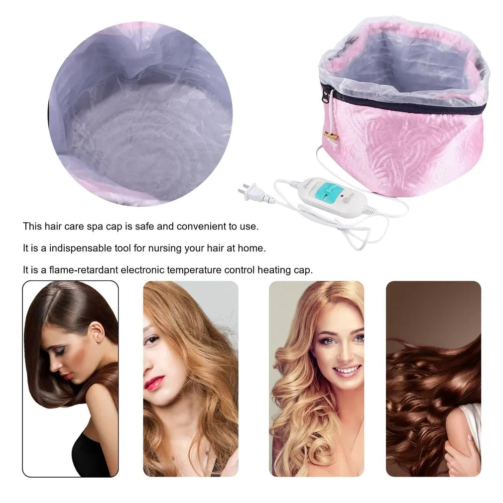 Electric Hair Cap Hat Salon Spa Steamer Hair Thermal Treatment Nourishing Hair Mask Baking Oil Cap Hair Dryers Heat Hat