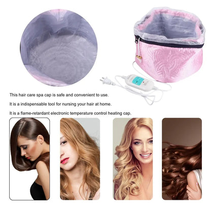 Electric Hair Cap Hat Salon Spa Steamer Hair Thermal Treatment Nourishing Hair Mask Baking Oil Cap Hair Dryers Heat Hat