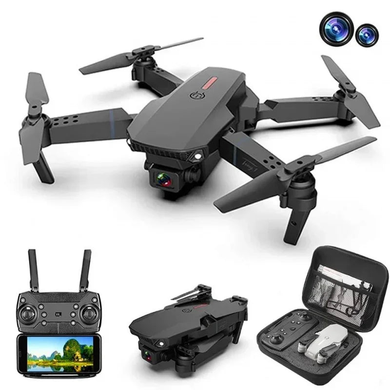 Rc Foldable Mini Dron E88 Pro Drone 4K Dual Camera Vr 3D Mode 15 Minutes Flying Battery Long Range Fpv