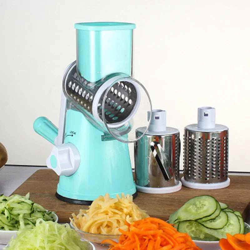 Manual Vegetable Cutter Slicer Multifunctional Round Mandoline Slicer Potato Cheese Shredder Kitchen Gadgets Kitchen Accessories