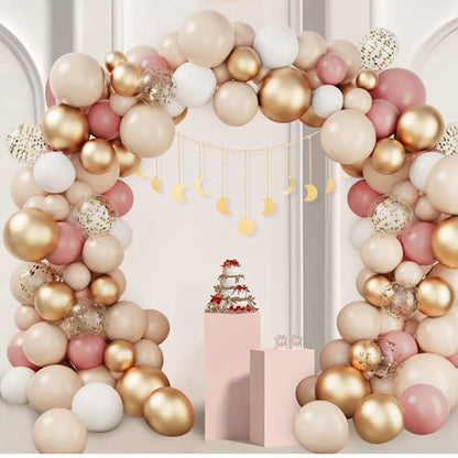 Tender Pink Gold Balloon Garland Arch Kit Wedding Birthday Party Decoration Adult Kids Baby Shower Decor Ballon Wedding Supplies