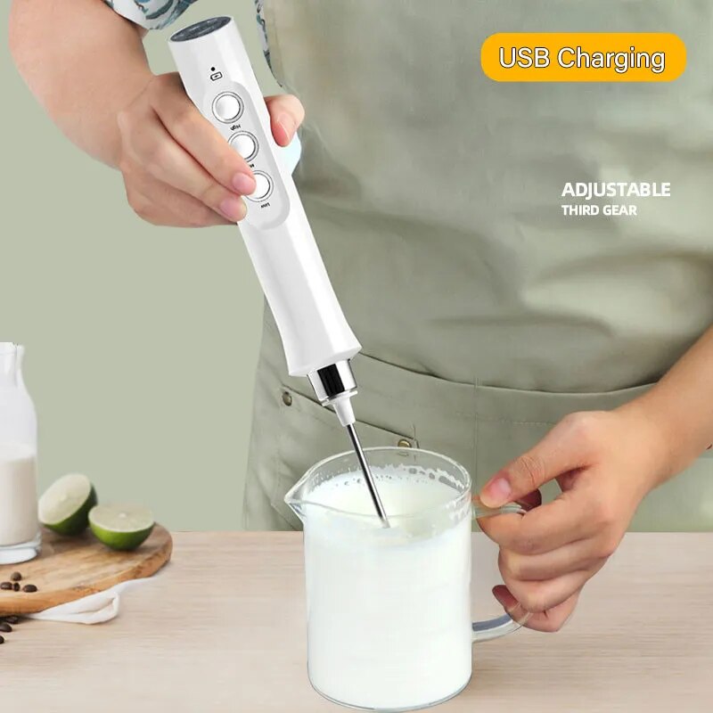 3 In 1 Portable Electric Milk Frother Foam Maker