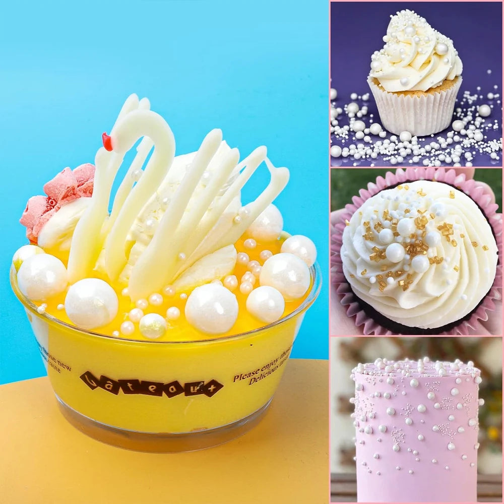 20g DIY Sugar Ball Cake Decoration Gold Candy Ball Cake Toppers Donuts Dessert Baking Decor Candy Sprinkles Decoration