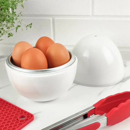 Microwave Egg Boiler Cooker Microwave Baking Container for 4 Eggs