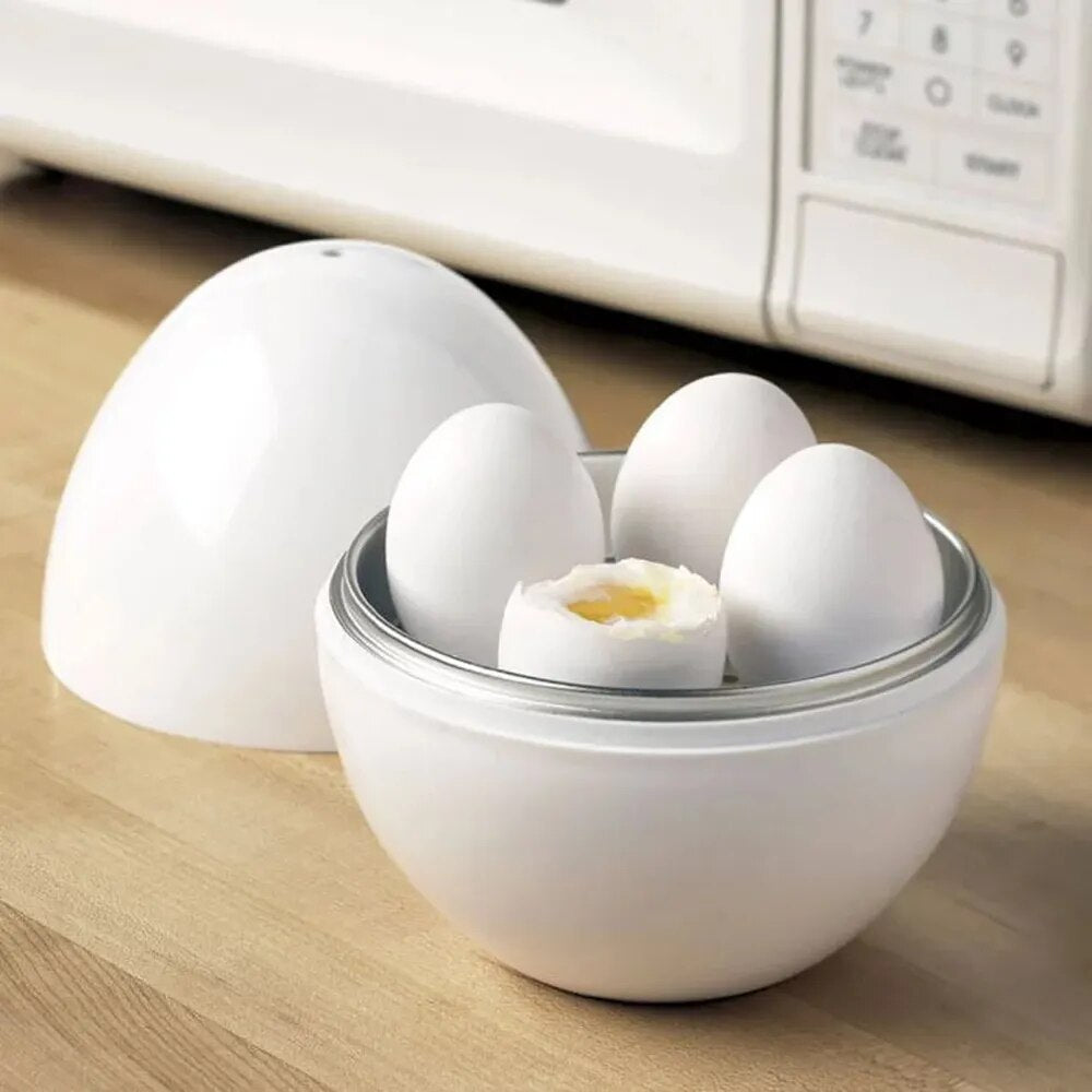 Microwave Egg Boiler Cooker Microwave Baking Container for 4 Eggs