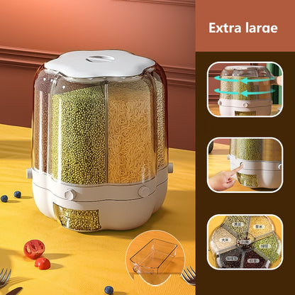 Rotatable Storage Jar Sealed Transparent Storage Box