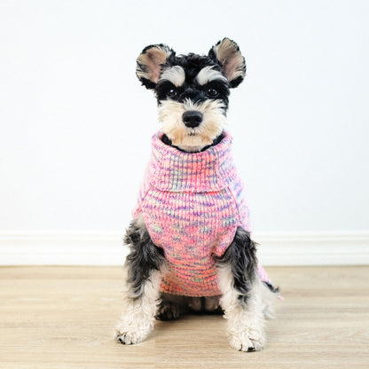 Pet Clothes Simple Dyed Purple Turtleneck Sweater