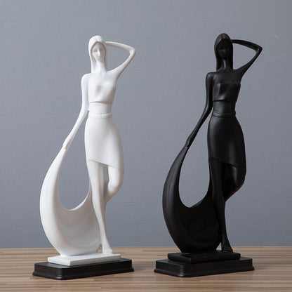 Nordic Minimalist Abstract Modern Sculpture Figure Statue Resin Crafts Home Decoration